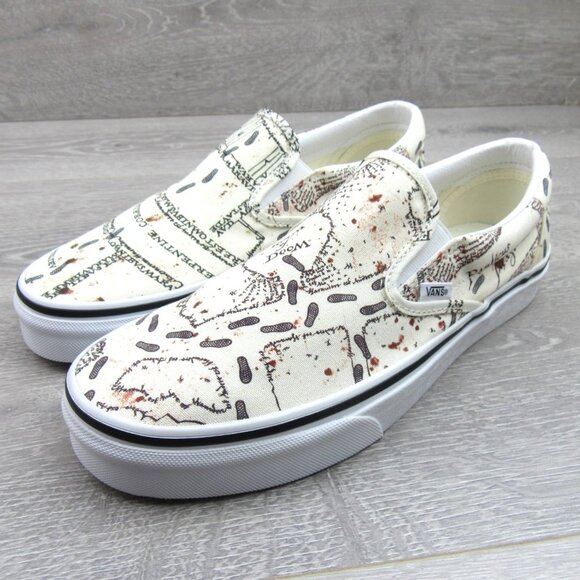 Vans Harry Potter Marauders Map Classic Slip On Shoes Men's Size 12 NEW - Picture 4 of 16